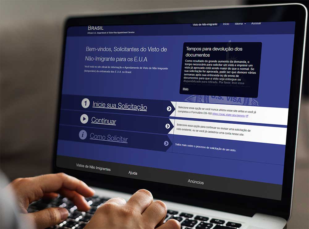 Acesse o site do agendamento
