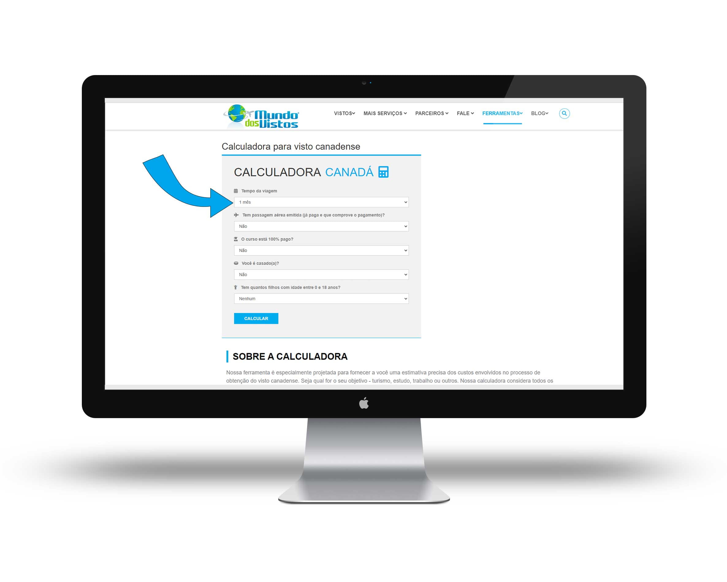 Calculadora para visto canadense
