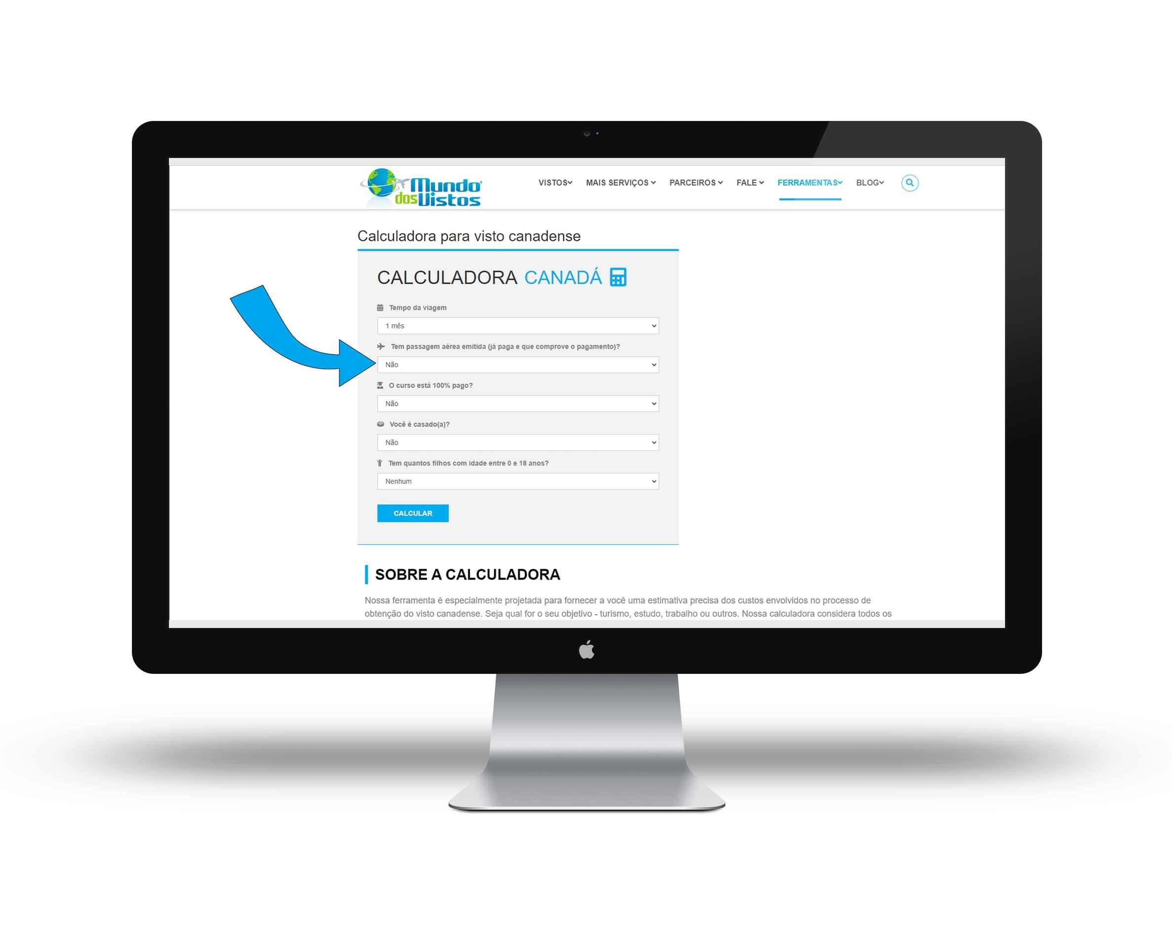 Calculadora para visto canadense
