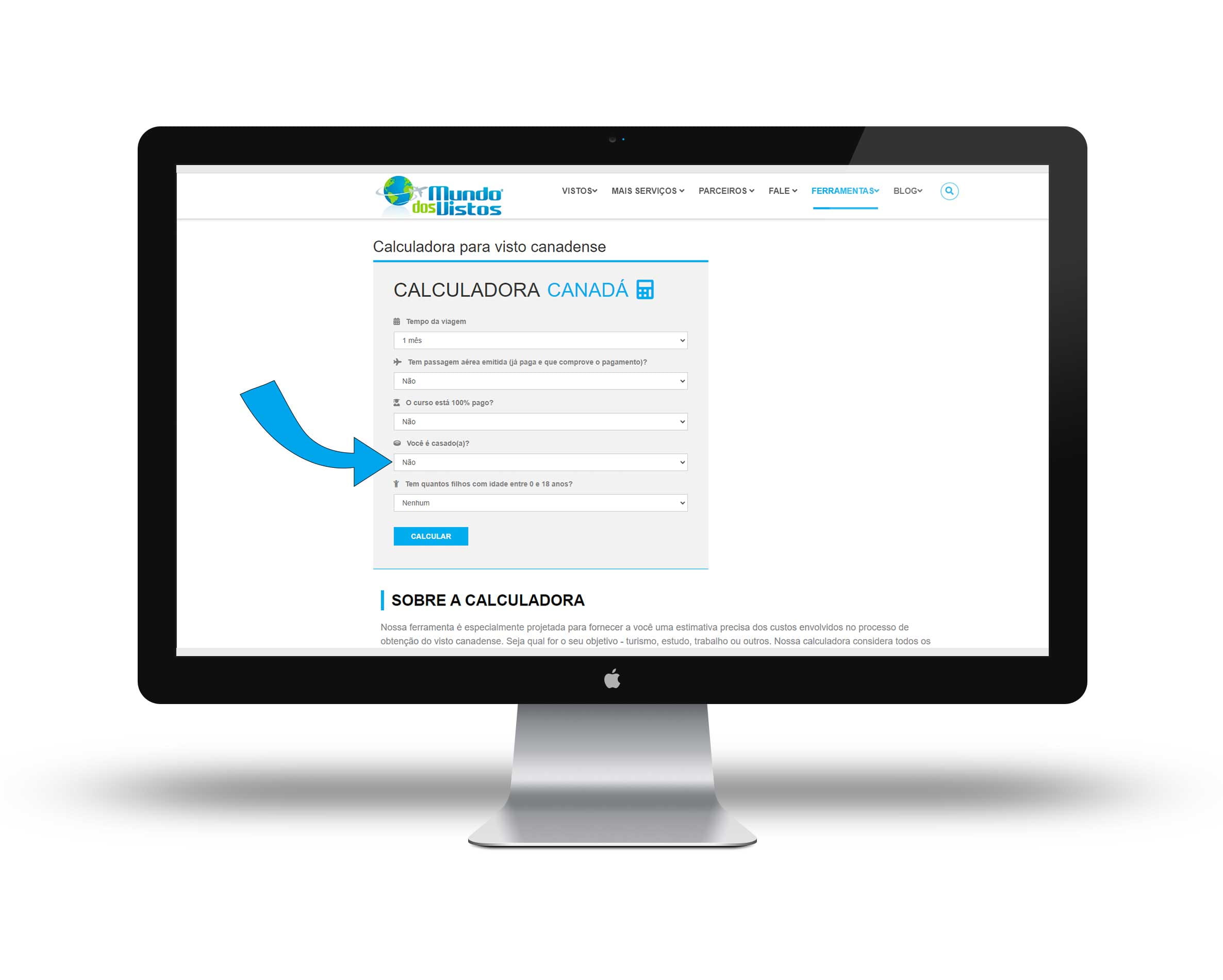 Calculadora para visto canadense
