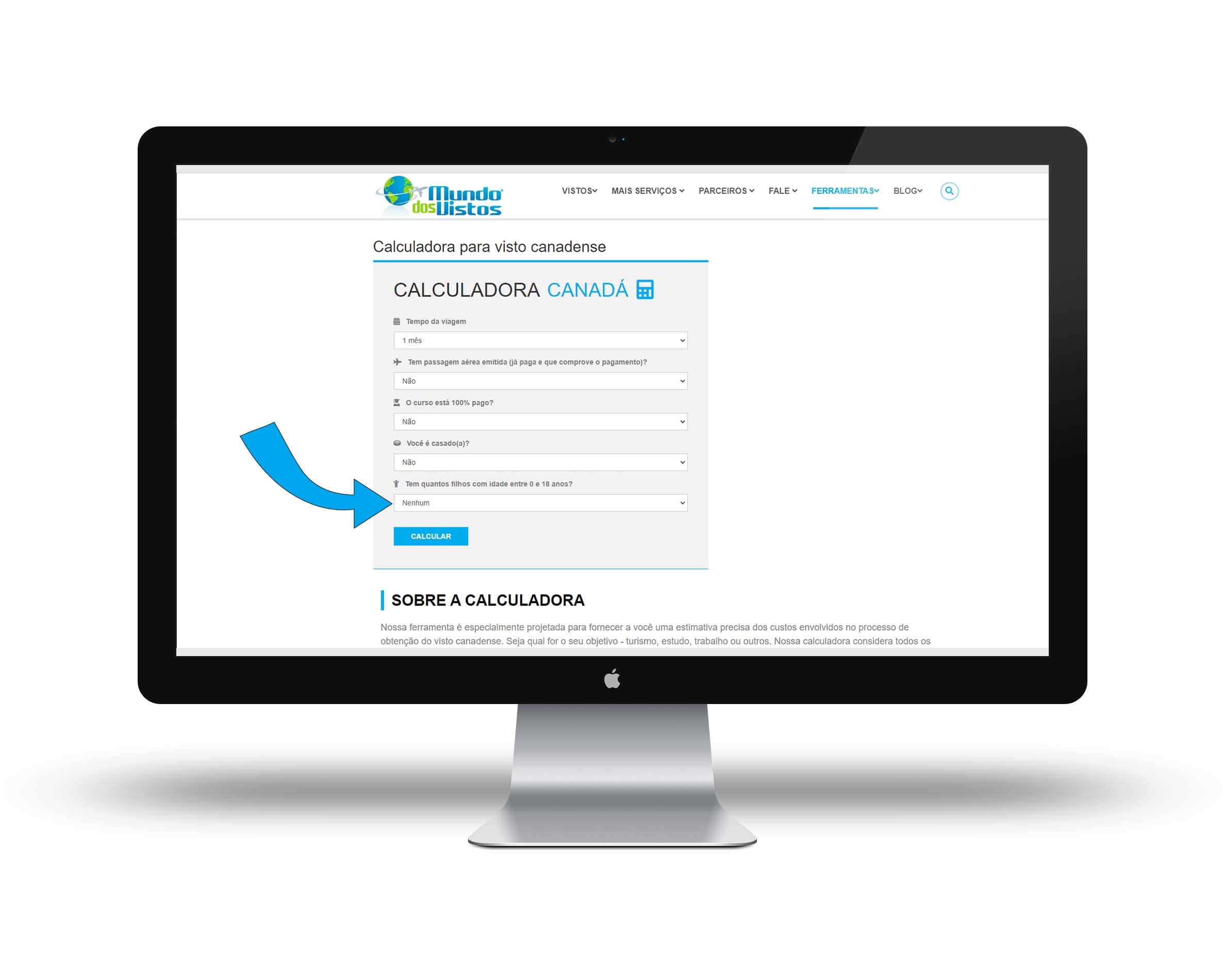 Calculadora para visto canadense
