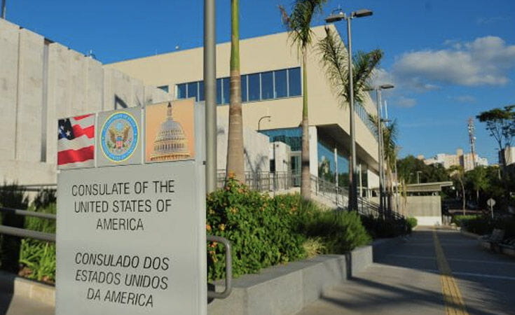 Endereço e mapa do consulado americano