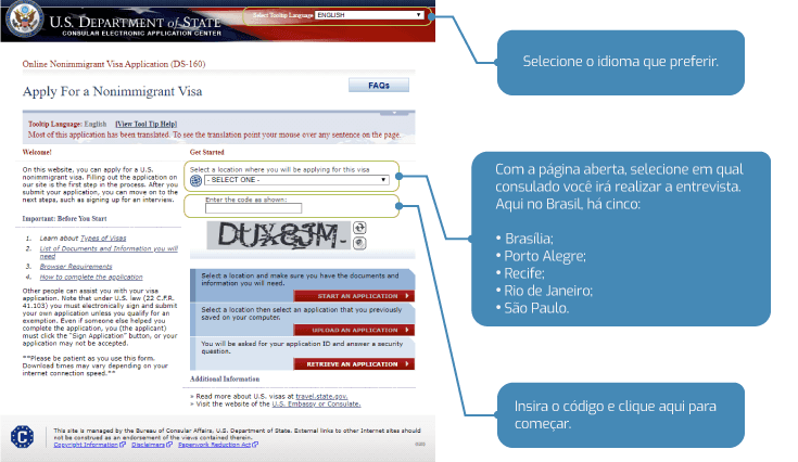 Como preencher formulário DS 160
 Como preencher formulário DS 160
