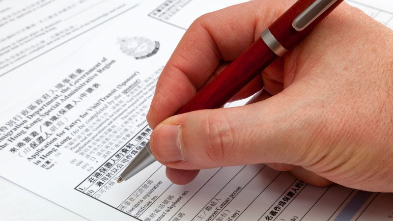 Formulário Visto China
