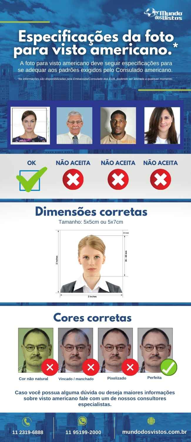Foto para visto americano

